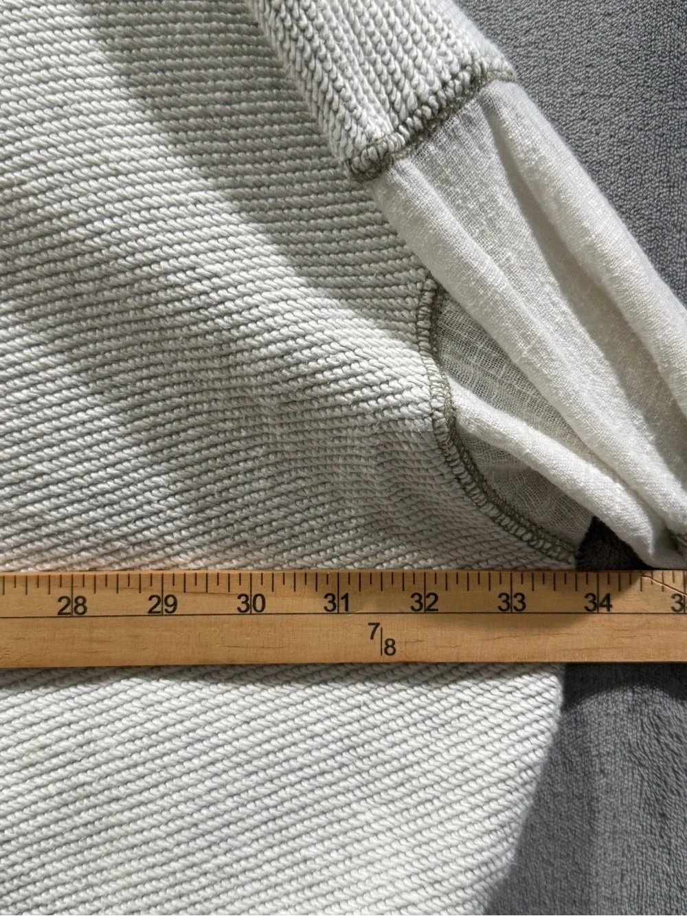Free People Zoe Pullover Slate Ivory Cowl Neck Sweater Oversized Boho Size S